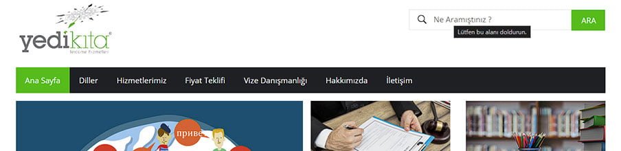 Yedikıta Tercüme Web Development