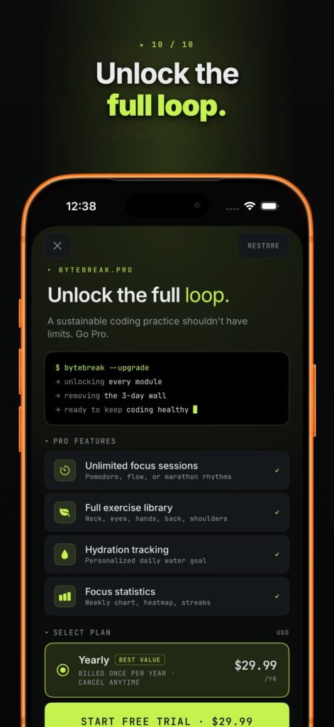 ByteBreak – Developer Wellness screenshot 10