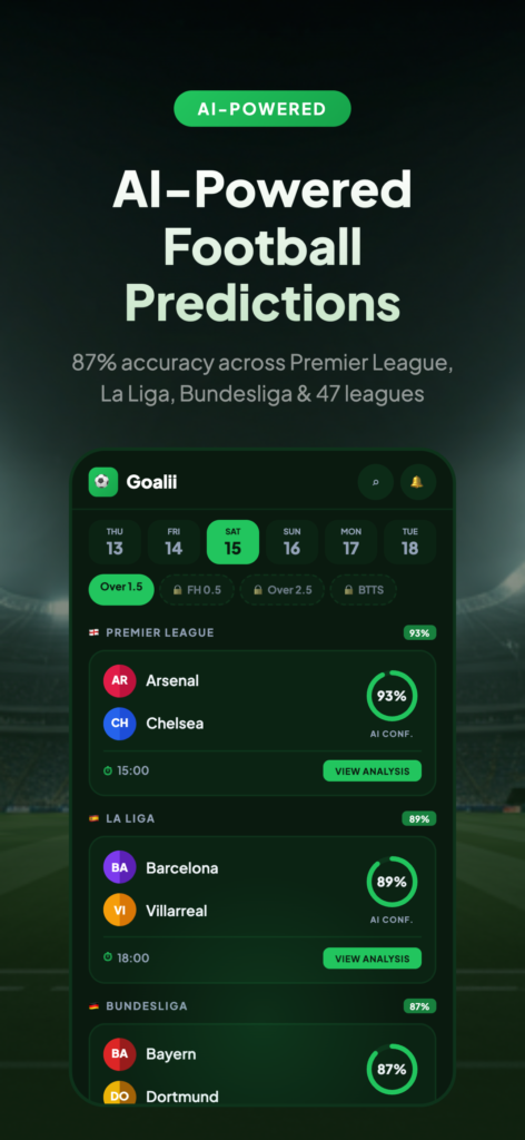 Goalii – Football Predictions screenshot 1