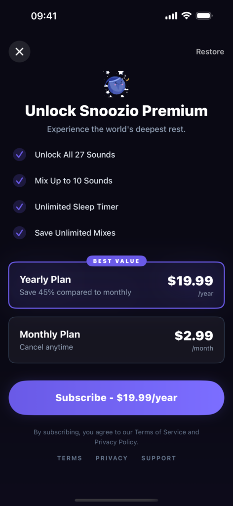 Snoozio: Sleep & Relax Sounds screenshot 9