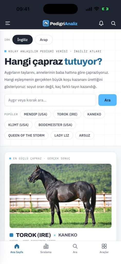Pedigri Analiz app screenshot